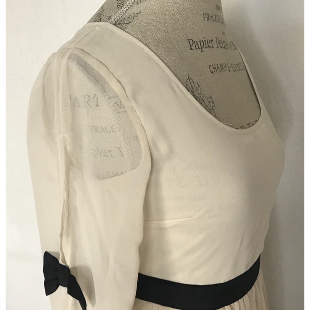 Anthropologie A'reeve Tea Dress Cream Black Size S - Picture 7 of 10